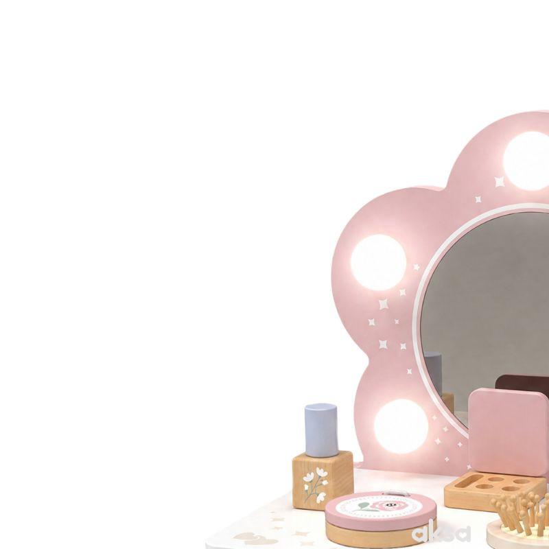 Cute&Cool drvena igračka make-up sto sa svetlom 