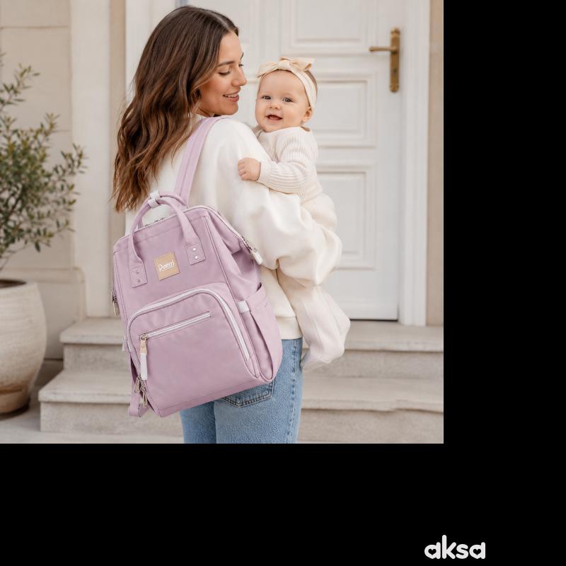 Puerri torba za mame MyMomBag, lila 