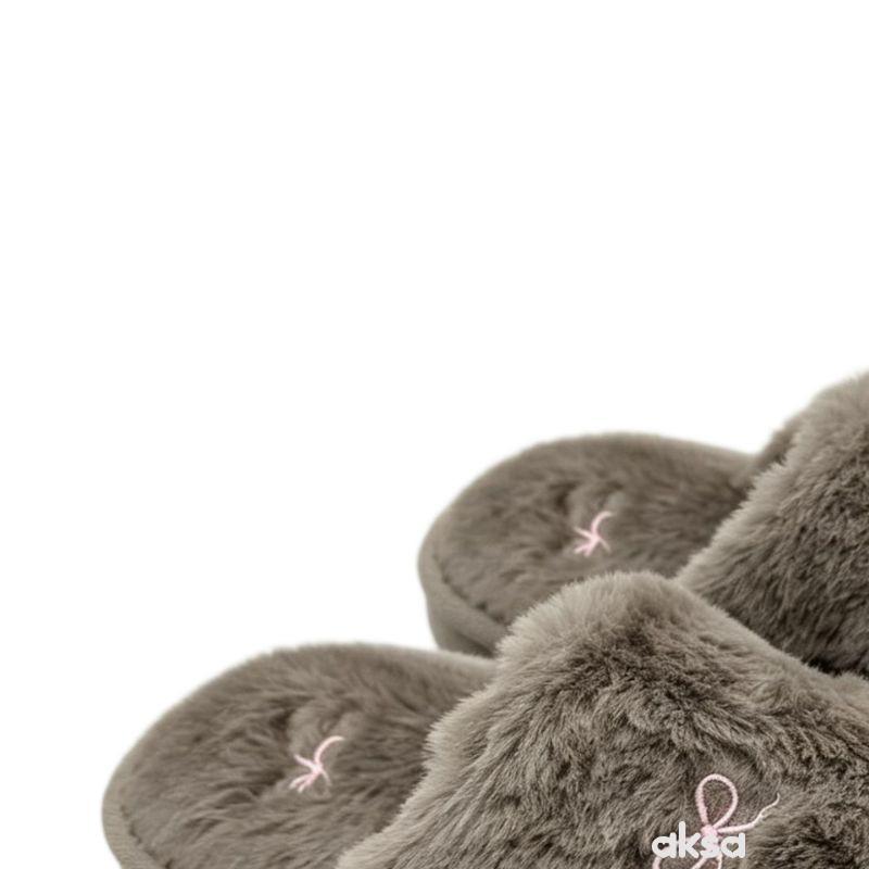 Cute&Cool HOME kućne papuče sa mašnicama braon 
