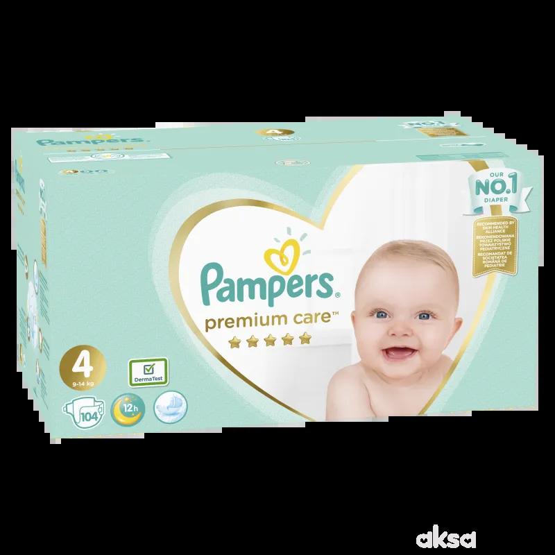 Pampers pelene premium care mega box 4 maxi 9-14kg 104kom