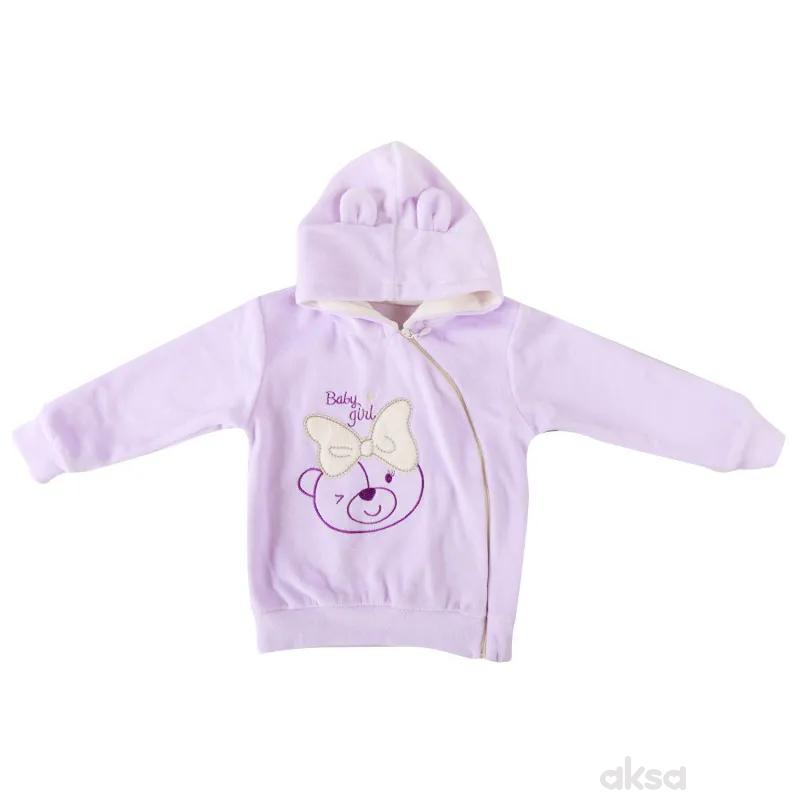 Lill&Pippo bebi jakna sa kapuljačom 3004-N djevojčice,pliš,68(6M+) 