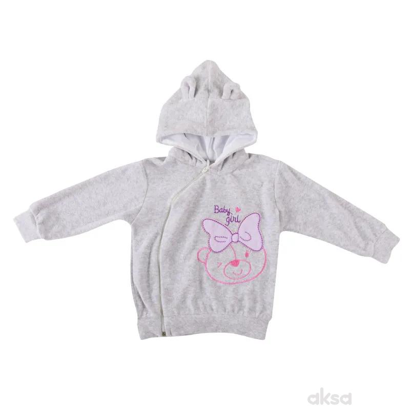 Lill&Pippo bebi jakna sa kapuljačom 3004-N devojčice,pliš,68(6M+) 