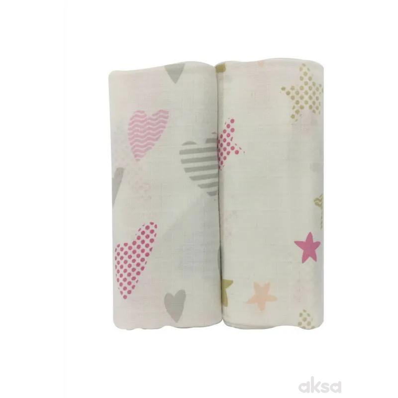 Baby Textil tetra pelena 2u1 Zvijezde , 80x90cm