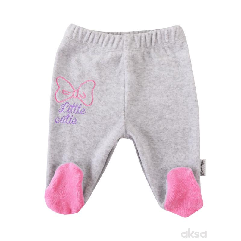 Lill&Pippo bebi pantalone 385-N devojčice,pliš,sa stopicama,56(0M+)