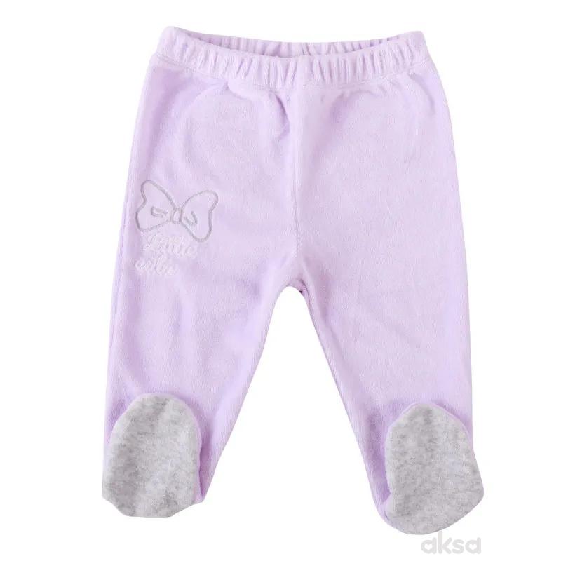 Lill&Pippo bebi pantalone 385-N djevojčice,pliš,sa stopicama,56(0M+)