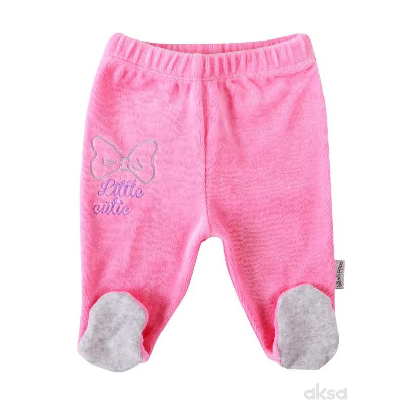 Lill&Pippo bebi pantalone 385-N devojčice,pliš,sa stopicama,56(0M+) 