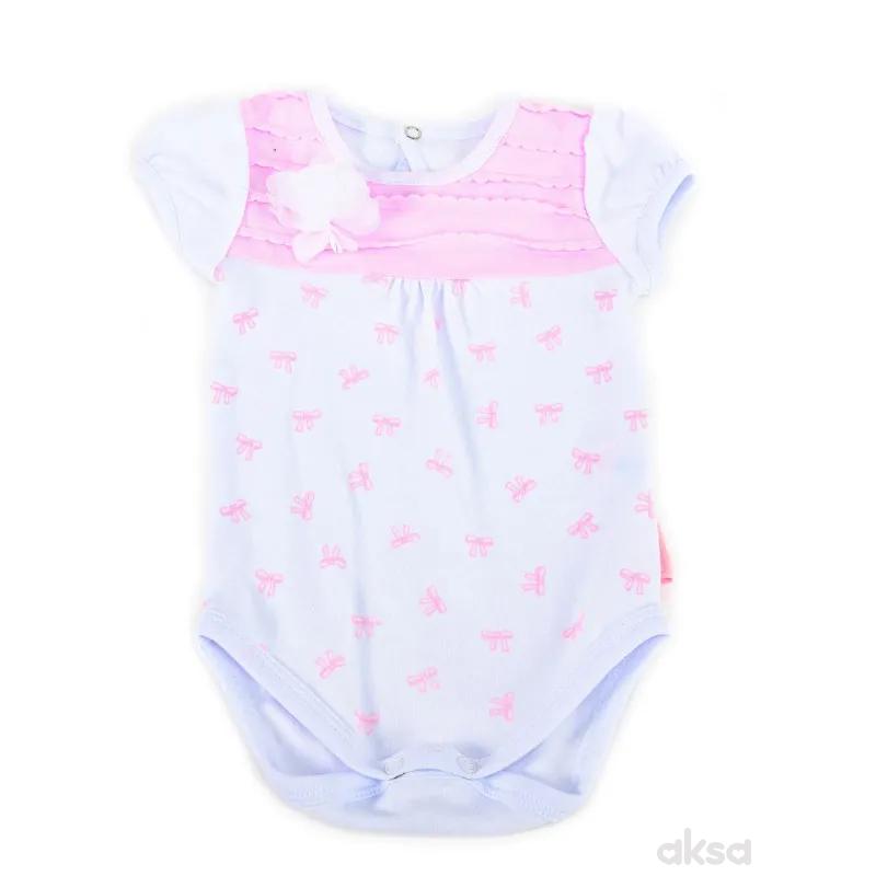 Pom Pom bodi kr, djevojčice-1-86 1-86 3-ROZE