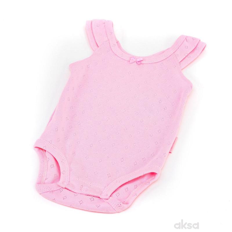 Pom Pom bodi atlet, devojčice,1-86-1-86 1-86 3-ROZE