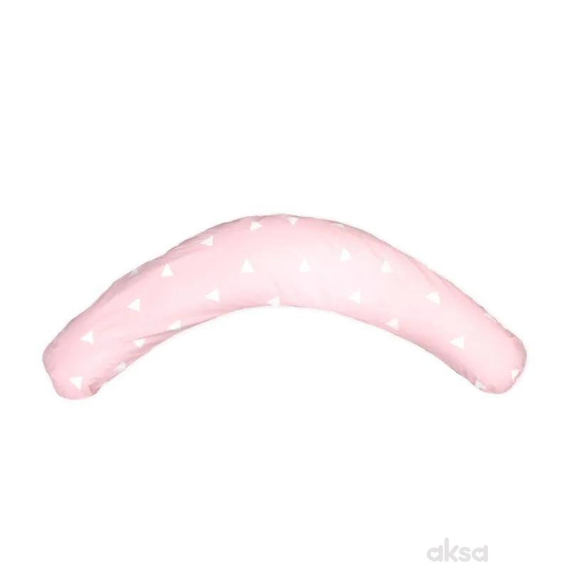Lillo&Pippo jastuk za dojenje Trouglovi,145X36CM-KAJSIJA 8-ORANŽ/KAJS