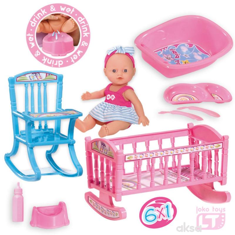 Loko toys, set - lutka beba sa dodacima